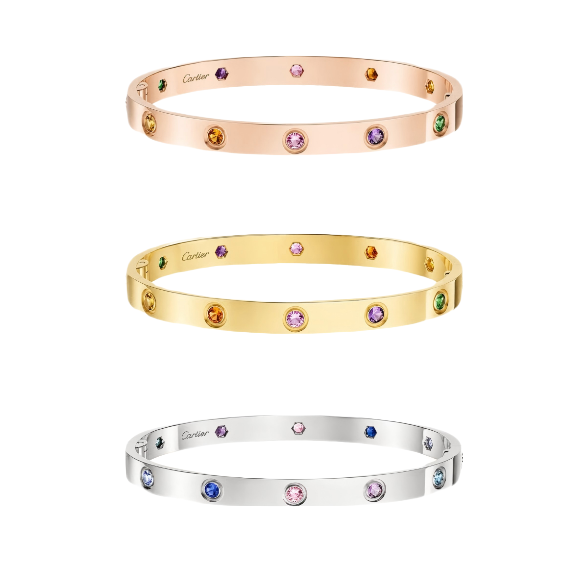 [Renovia Jewelry]2026 RAINBOW LOVE BRACELET 6.1MM  10 DIAMONDS