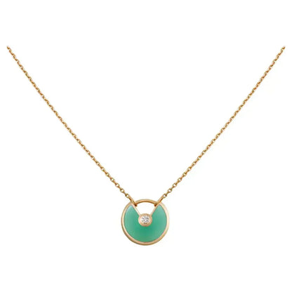[Renovia Jewelry]AMULETTE GOLD MALACHITE NECKLACE
