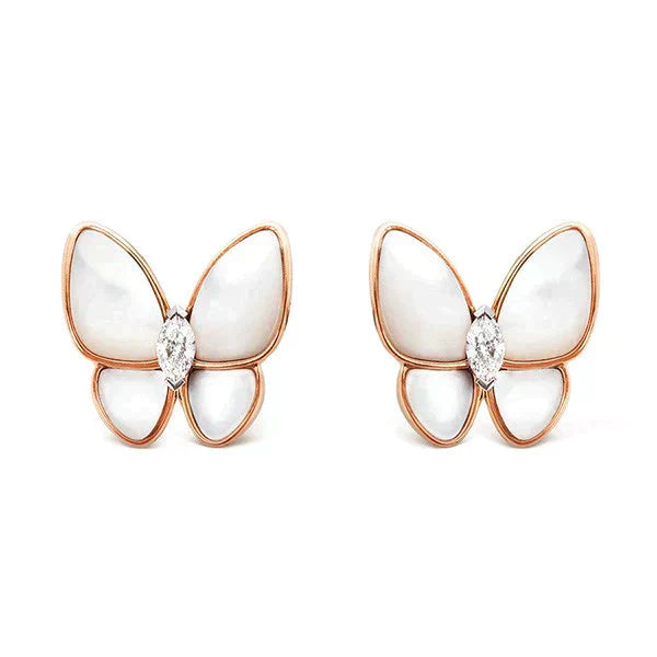 [Renovia Jewelry]BUTTERFLY MOP DIAMOND EARRINGS