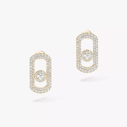 [Renovia Jewelry]So Move Pave_-Set Diamond Earrings in Silver