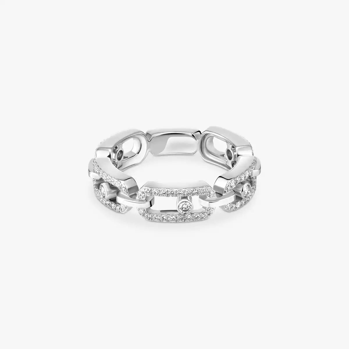 [Renovia Jewelry]Move Link Pave_-Set Diamond Ring in Gold