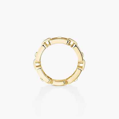[Renovia Jewelry]Move Link Pave_-Set Diamond Ring in Gold