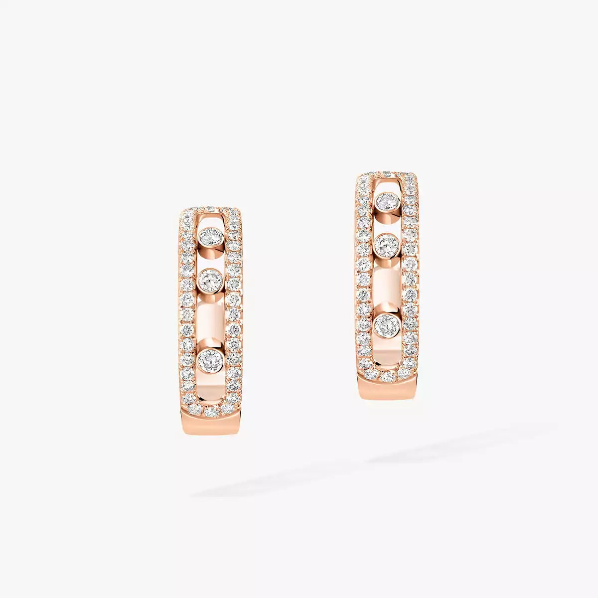 [Renovia Jewelry]Diamond Pave_ Hoop Earrings Move