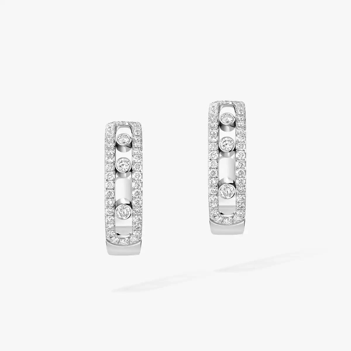 [Renovia Jewelry]Diamond Pave_ Hoop Earrings Move