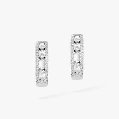 [Renovia Jewelry]Diamond Pave_ Hoop Earrings Move