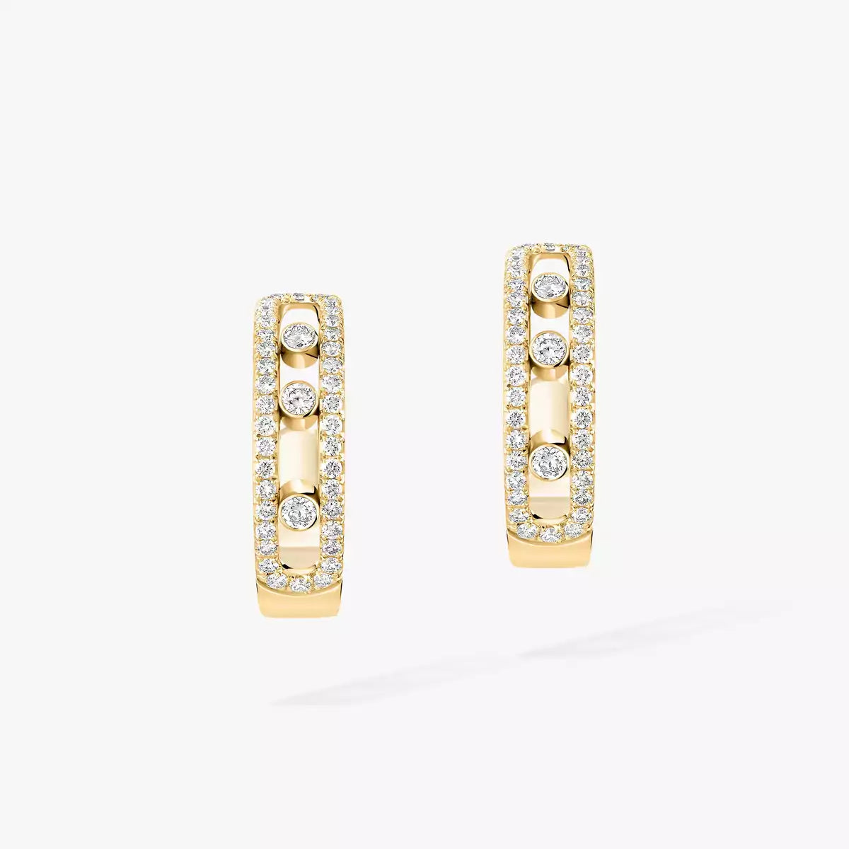 [Renovia Jewelry]Diamond Pave_ Hoop Earrings Move