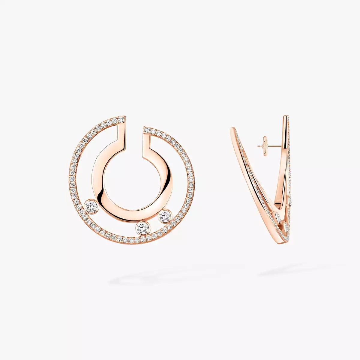 [Renovia Jewelry]Move Romane Small Diamond Hoop Earrings