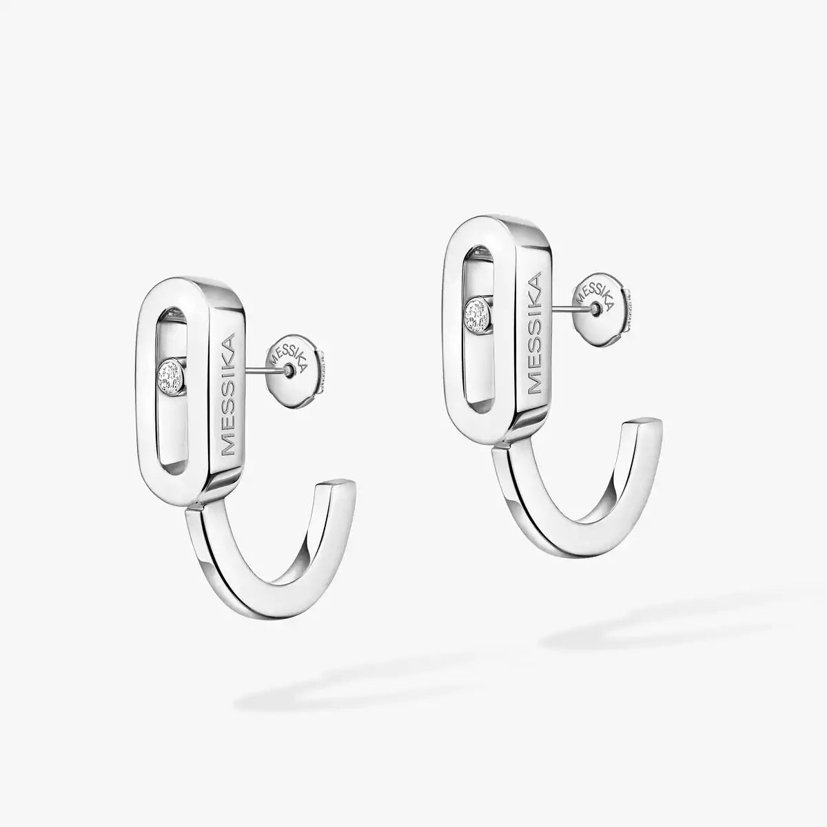 [Renovia Jewelry]Diamond Mini Hoop Earrings Move Classique