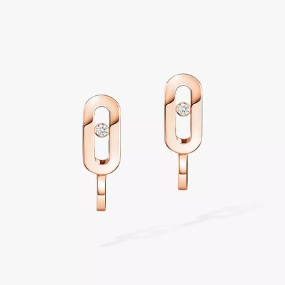 [Renovia Jewelry]Diamond Mini Hoop Earrings Move Classique