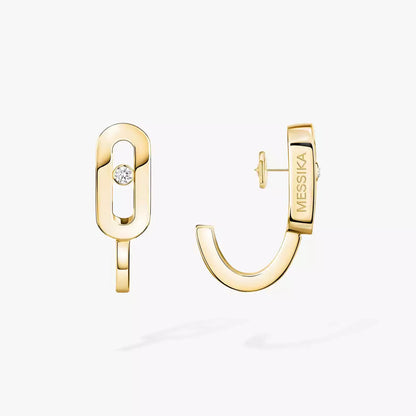 [Renovia Jewelry]Diamond Mini Hoop Earrings Move Classique