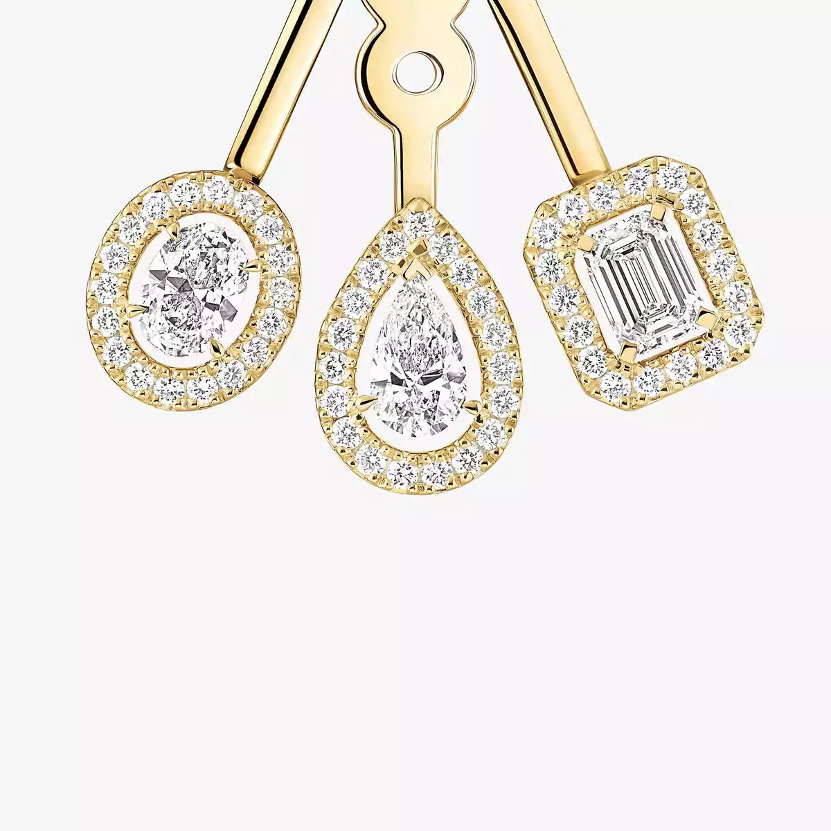 [Renovia Jewelry] My Twin Trio  Diamond Earrings