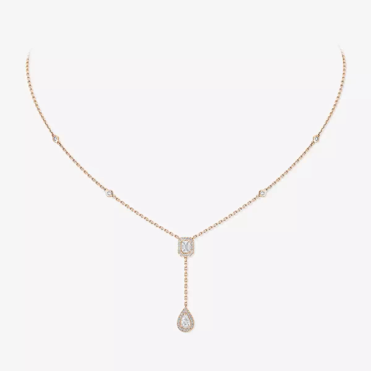 [Renovia Jewelry]Gold Diamond Tie Necklace