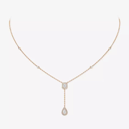 [Renovia Jewelry]Gold Diamond Tie Necklace