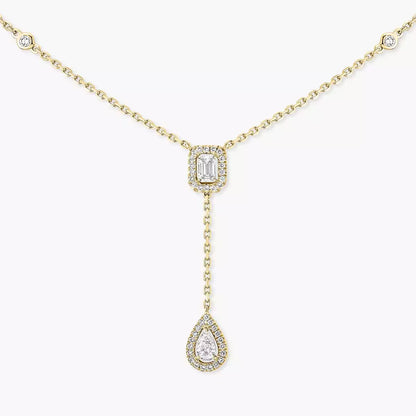 [Renovia Jewelry]Gold Diamond Tie Necklace