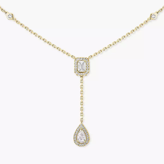 [Renovia Jewelry]Gold Diamond Tie Necklace