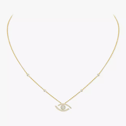 [Renovia Jewelry]Pave_ Diamond Necklace Lucky Eye