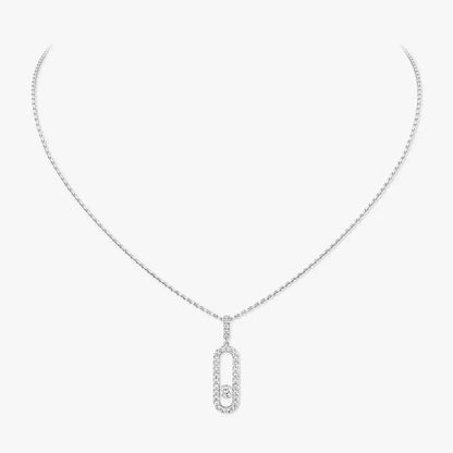 [Renovia Jewelry]Move Uno Diamond Necklace in Rose Gold