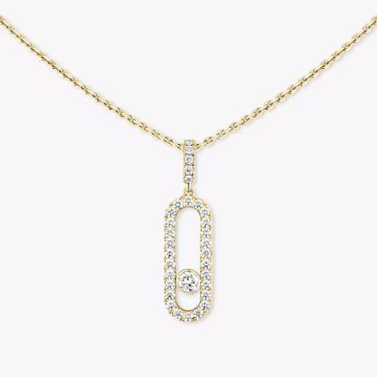 [Renovia Jewelry]Move Uno Diamond Necklace in Rose Gold