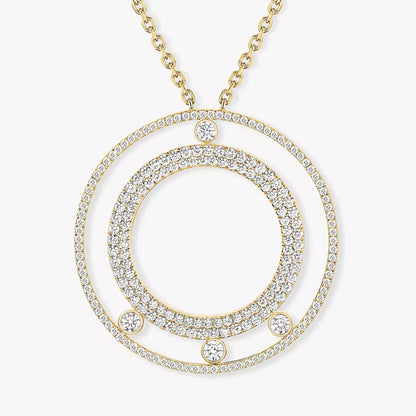 [Renovia Jewelry]Move Romane Long Pave_-Set Diamond Necklace