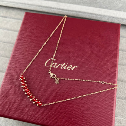 [Renovia Jewelry]NEW STUD COLORED GEM PENDANT NECKLACE