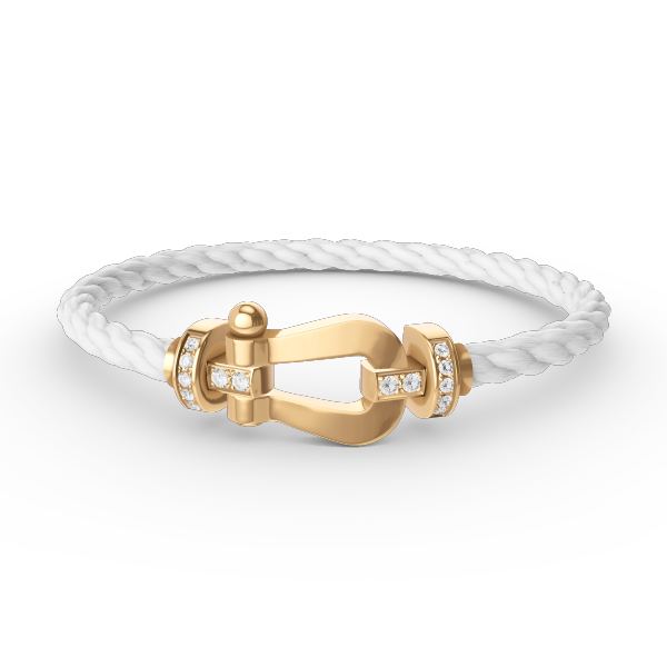 [レノビアジュエリー]フォース ラージ ホースシュー ハーフダイヤモンド ブレスレット ゴールド